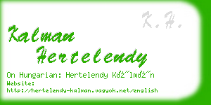 kalman hertelendy business card